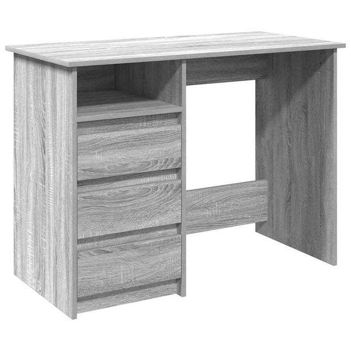 Desk Grey Sonoma 102x50x75 cm Engineered Wood