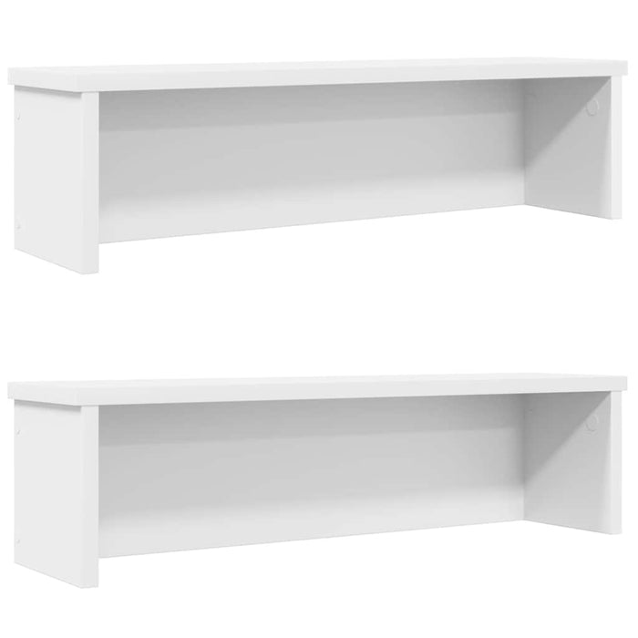 Kitchen Racks Stackable 2 pcs White 50x15x16 cm