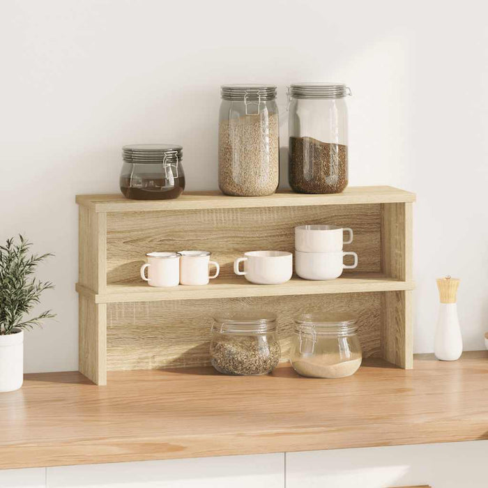 Kitchen Racks Stackable 2 pcs Sonoma Oak 50x15x16 cm