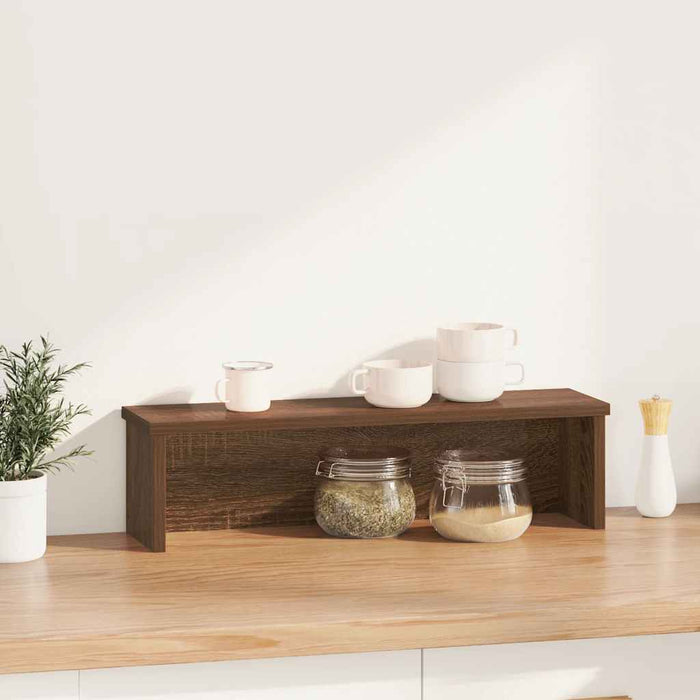 Kitchen Rack Stackable Brown Oak 50x15x16 cm Engineered Wood