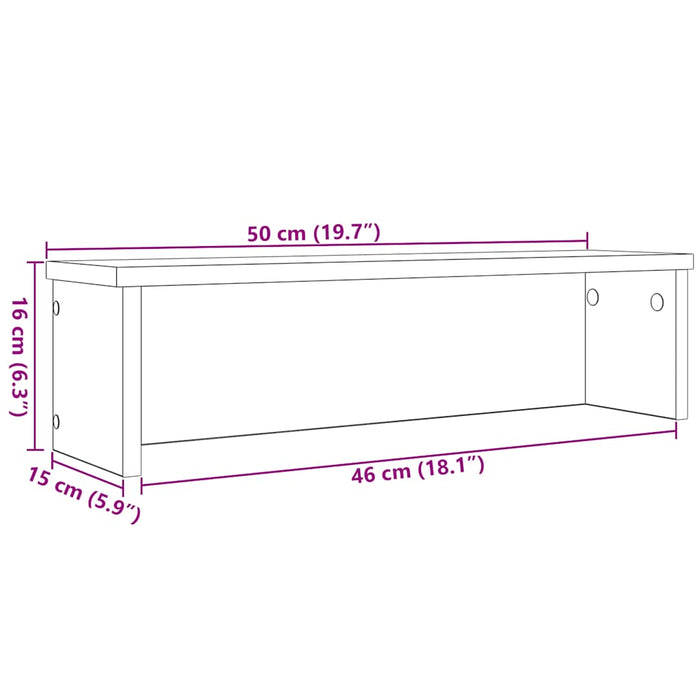 Kitchen Rack Stackable Brown Oak 50x15x16 cm Engineered Wood