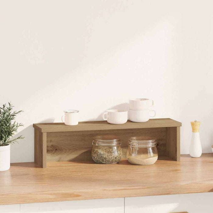 Kitchen Rack Stackable Artisan Oak 50x15x16 cm Engineered Wood