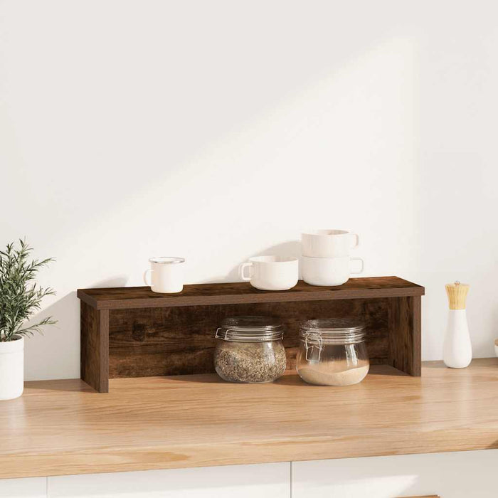 Kitchen Rack Stackable Smoked Oak 60x15x16 cm Engineered Wood