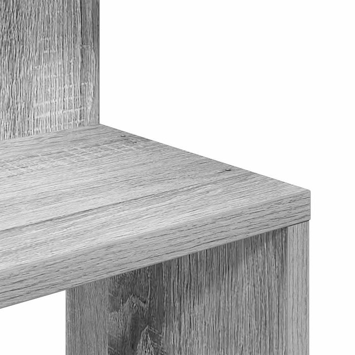 Wall Corner Shelf Grey Sonoma 32x32x127,5 cm Engineered Wood