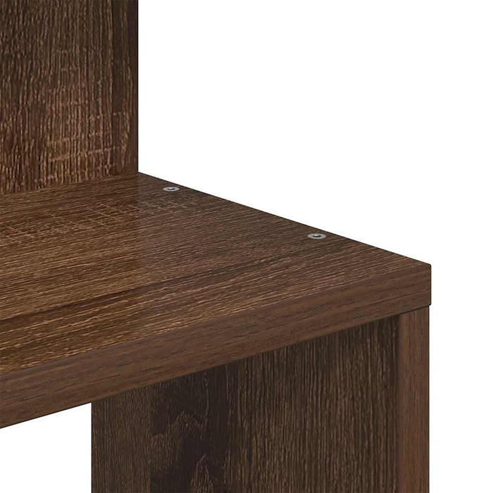 Wall Corner Shelf Brown Oak 32x32x127,5 cm Engineered Wood