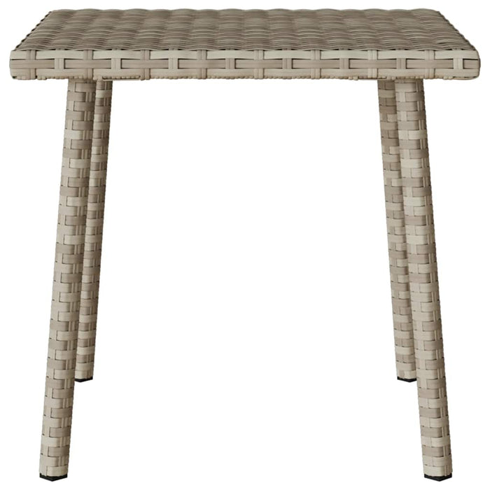 Garden Coffee Table Rectangular Light Grey 40x40x37 cm Poly Rattan