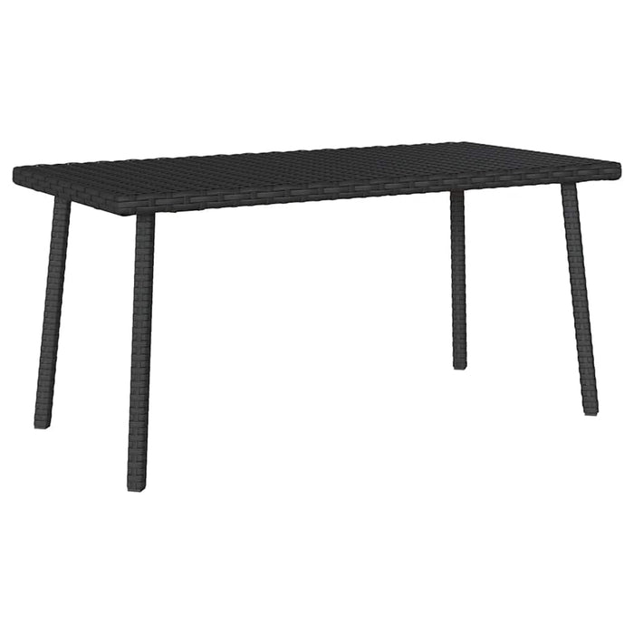 Garden Coffee Table Rectangular Black 80x40x37 cm Poly Rattan