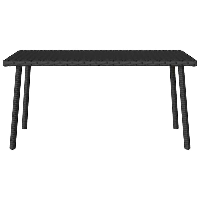 Garden Coffee Table Rectangular Black 80x40x37 cm Poly Rattan