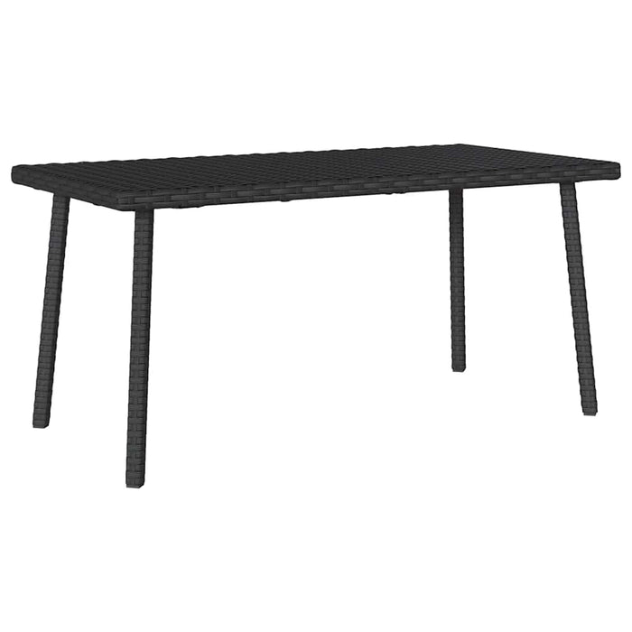 Garden Coffee Table Rectangular Black 80x40x37 cm Poly Rattan