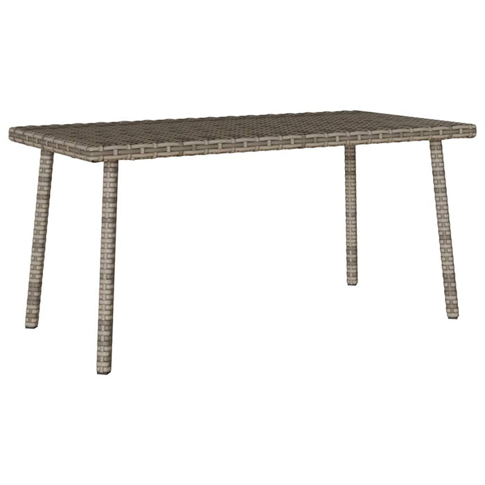 Garden Coffee Table Rectangular Grey 80x40x37 cm Poly Rattan