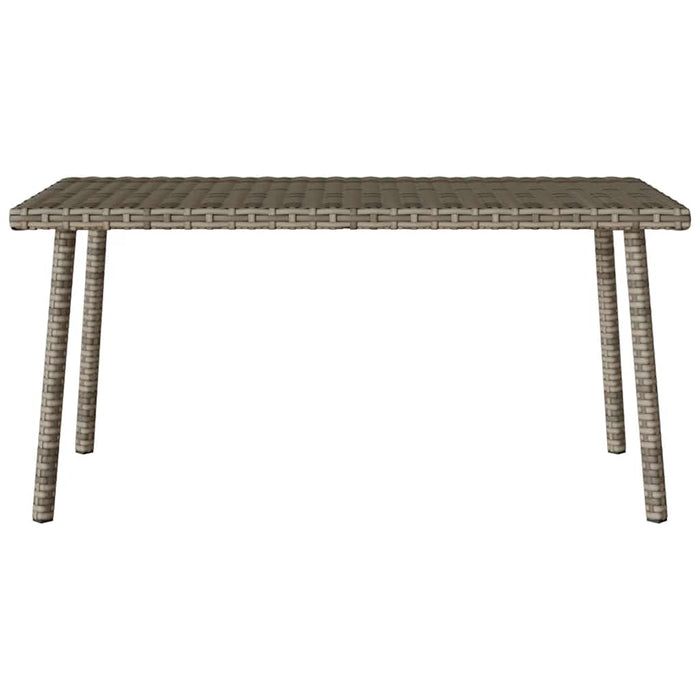 Garden Coffee Table Rectangular Grey 80x40x37 cm Poly Rattan