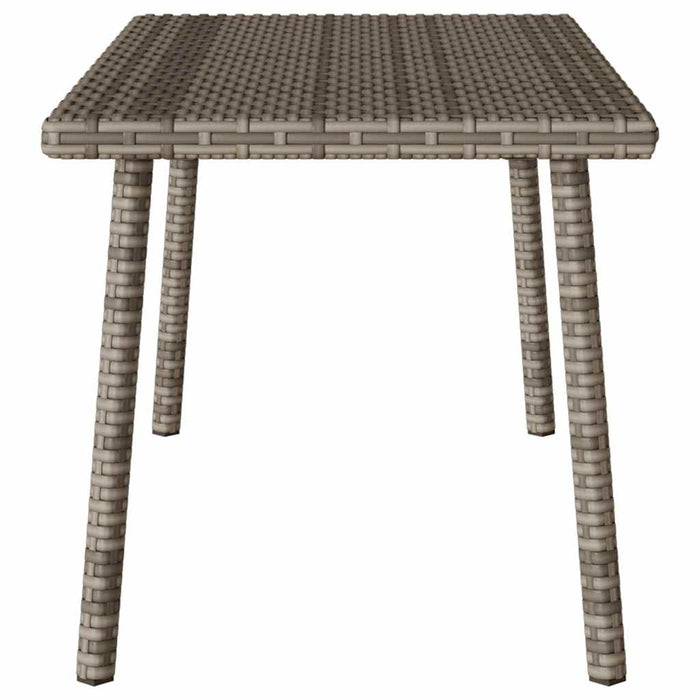 Garden Coffee Table Rectangular Grey 80x40x37 cm Poly Rattan