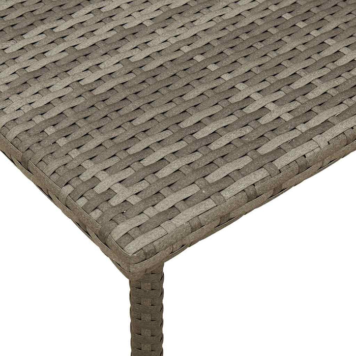 Garden Coffee Table Rectangular Grey 80x40x37 cm Poly Rattan