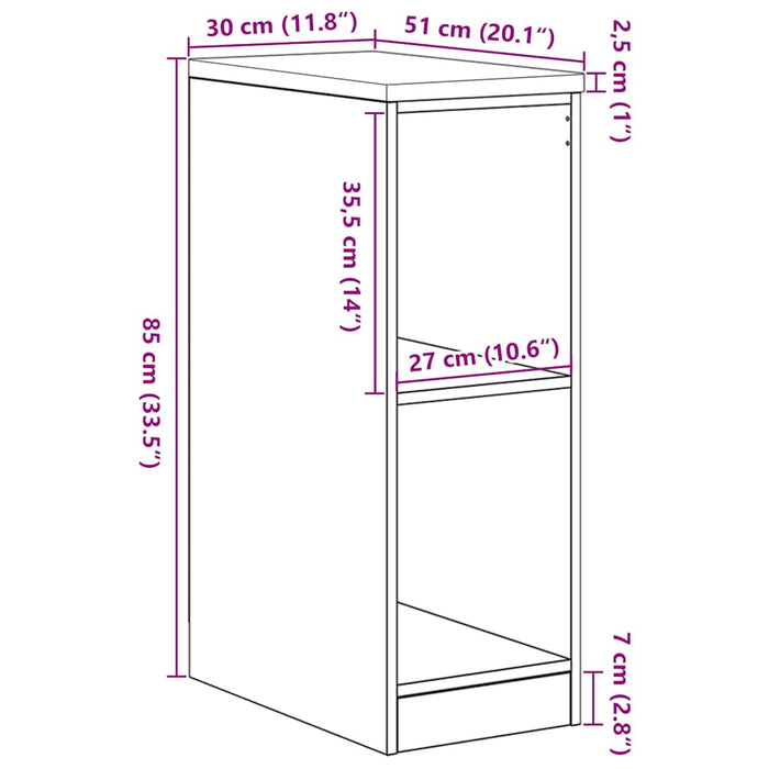 Dulap Depozitare Garaj Alb 30x51x85 cm Lemn Masivul Pin