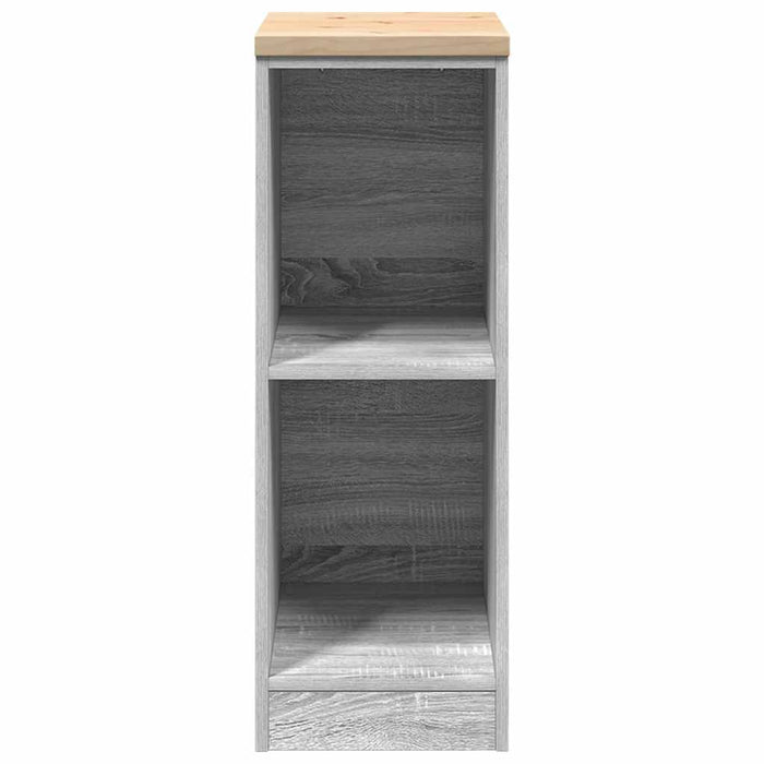 Garage Storage Cabinet Grey Sonoma 30x51x85 cm Solid Wood Pine