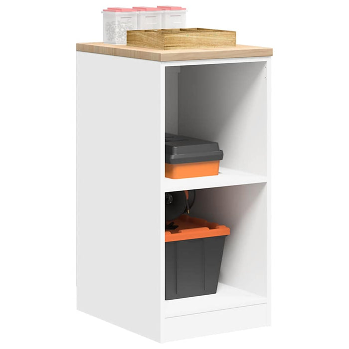 Garage Storage Cabinet White 40x51x85 cm Solid Wood Pine