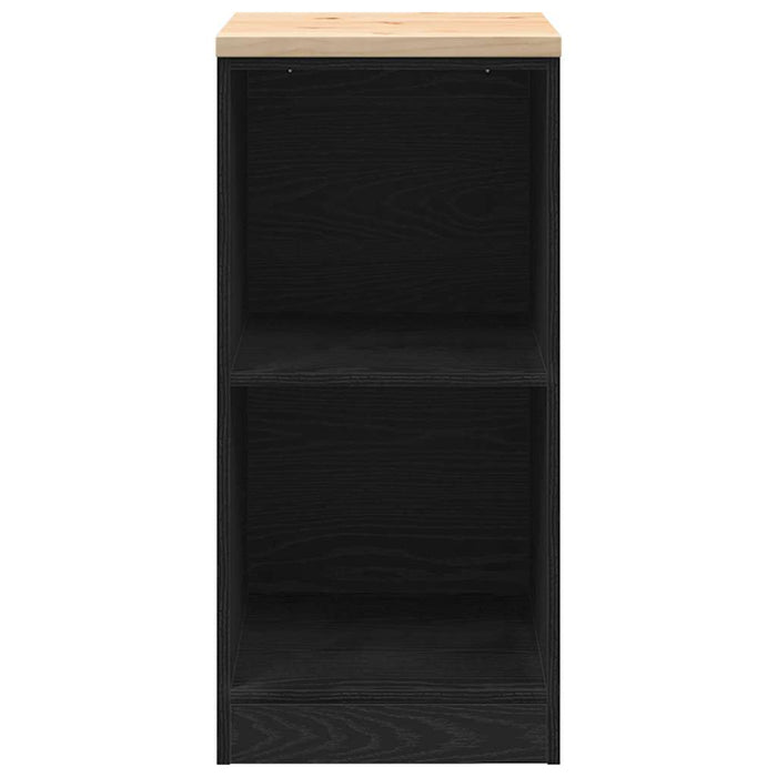 Garage Storage Cabinet Black 40x51x85 cm Solid Wood Pine