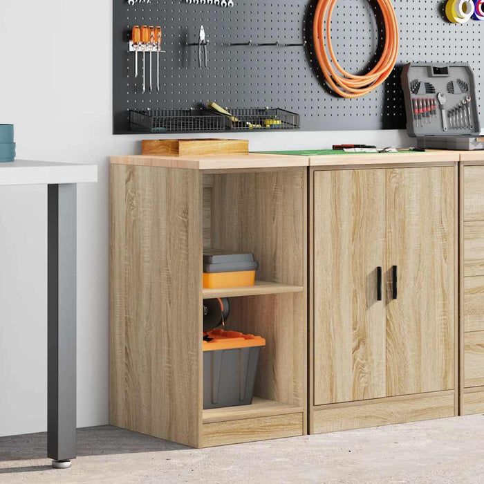 Garage Storage Cabinet Sonoma Oak 40x51x85 cm Solid Wood Pine