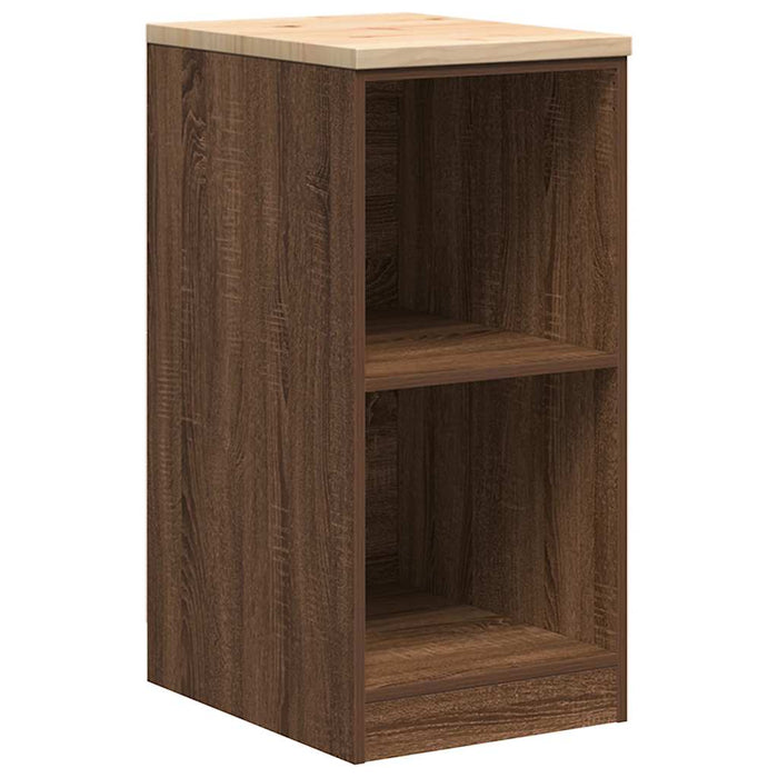 Garage Storage Cabinet Brown Oak 40x51x85 cm Solid Wood Pine