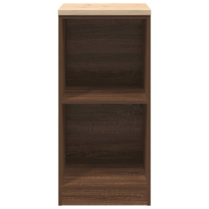 Garage Storage Cabinet Brown Oak 40x51x85 cm Solid Wood Pine