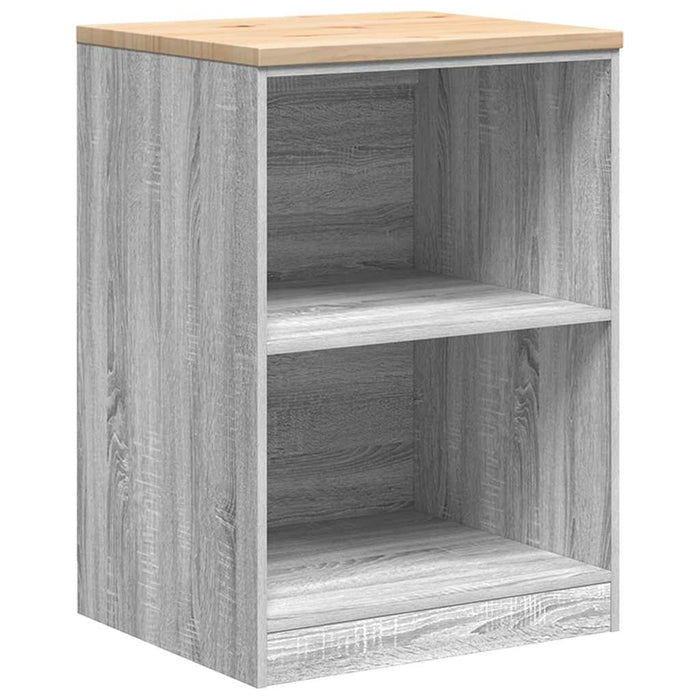 Garage Storage Cabinet Grey Sonoma 60x51x85 cm Solid Wood Pine