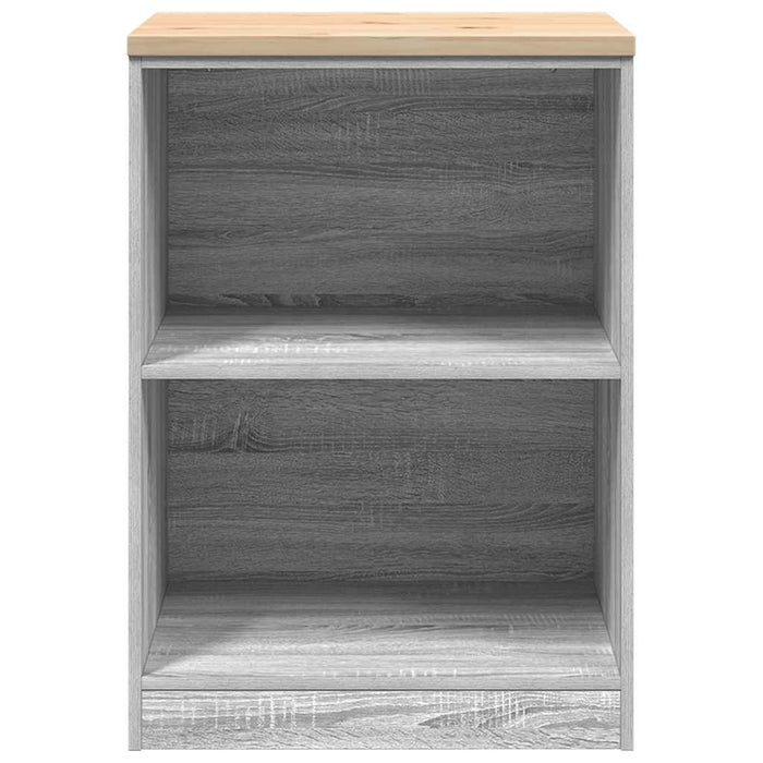 Garage Storage Cabinet Grey Sonoma 60x51x85 cm Solid Wood Pine