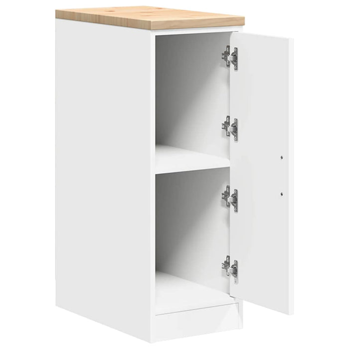 Garage Storage Cabinet White 30x51x85 cm Solid Wood Pine