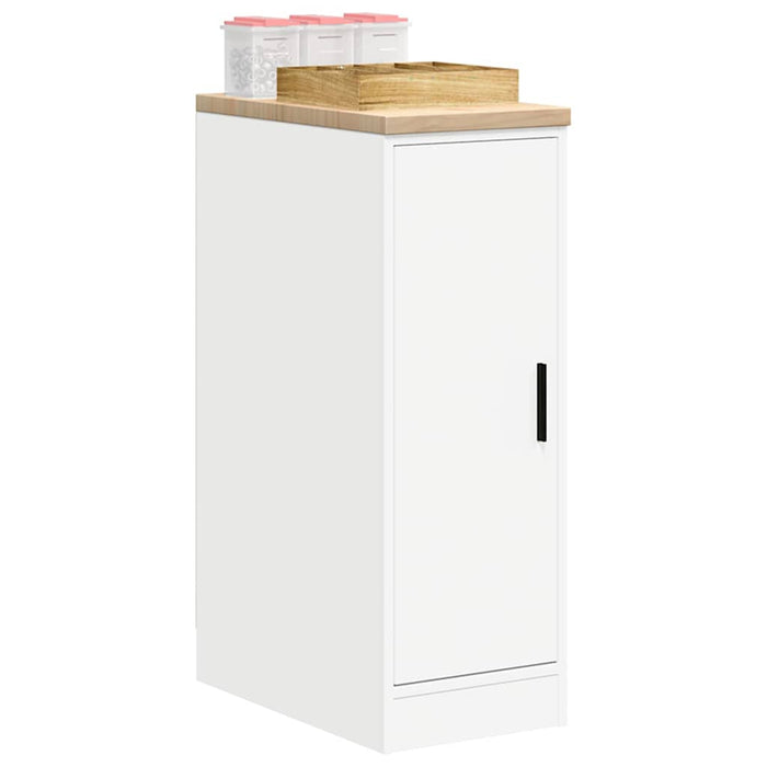 Garage Storage Cabinet White 30x51x85 cm Solid Wood Pine