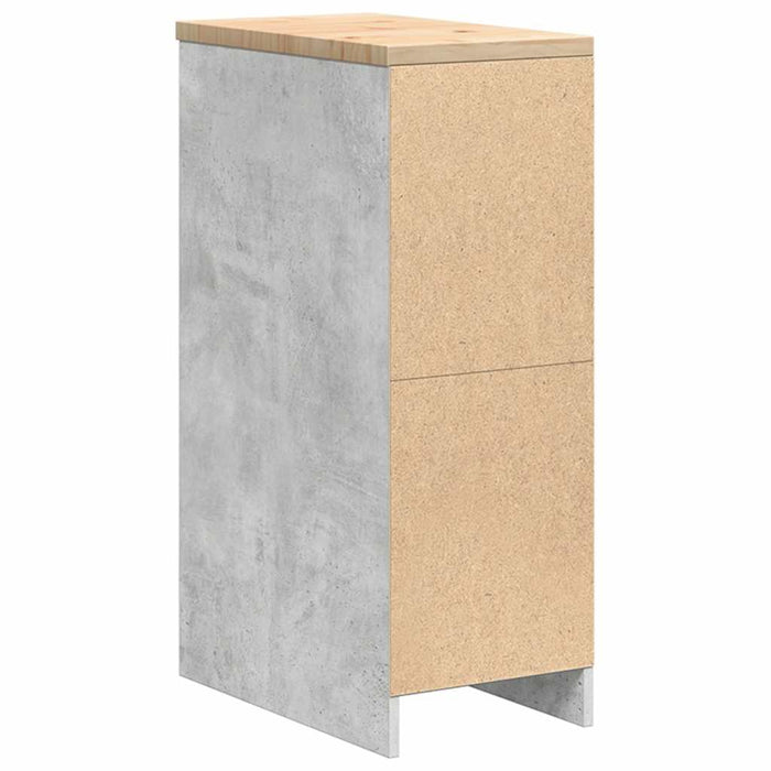 Dulap Depozitare Garaj Gri Beton 30x51x85 cm Lemn Masivul Pin