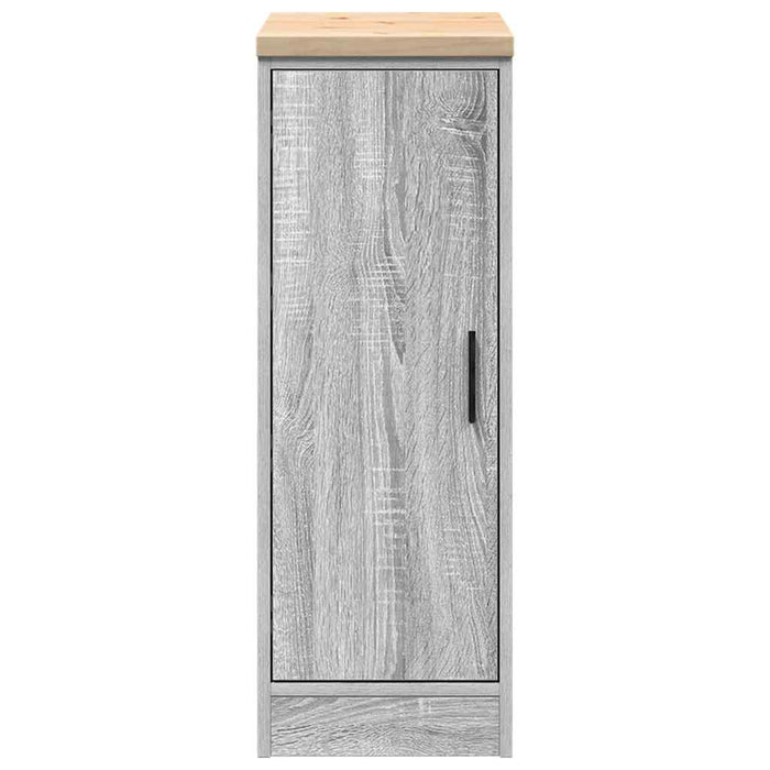 Garage Storage Cabinet Grey Sonoma 30x51x85 cm Solid Wood Pine