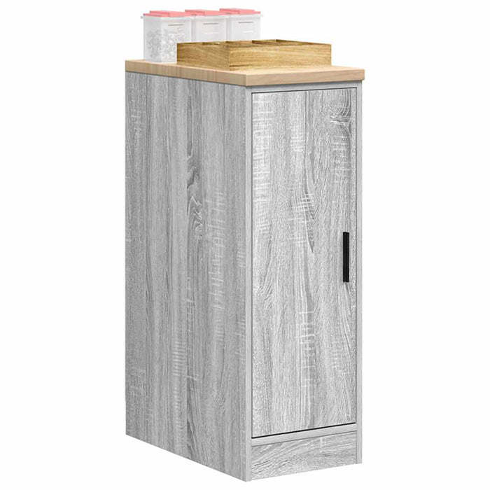 Garage Storage Cabinet Grey Sonoma 30x51x85 cm Solid Wood Pine