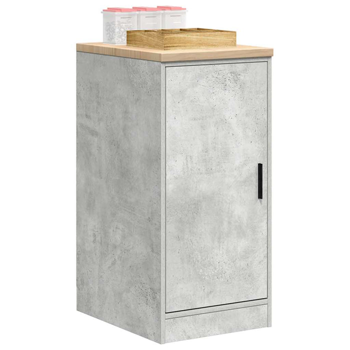 Garage Storage Cabinet Concrete Grey 40x51x85 cm Solid Wood Pine