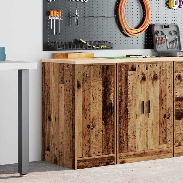 Garage Storage Cabinet Old Wood 40x51x85 cm Solid Wood Pine