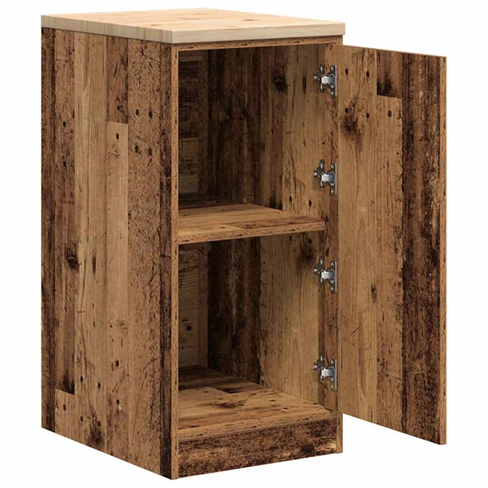 Garage Storage Cabinet Old Wood 40x51x85 cm Solid Wood Pine