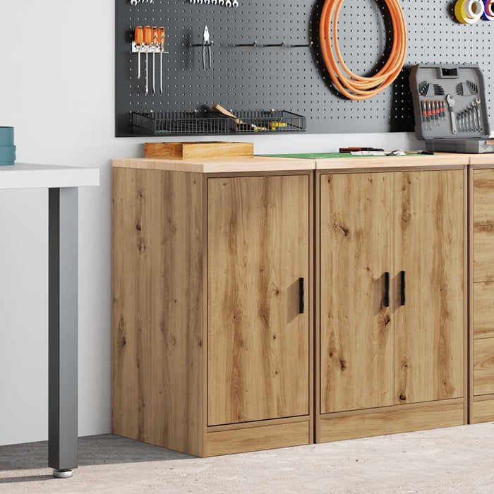 Garage Storage Cabinet Artisan Oak 40x51x85 cm Solid Wood Pine