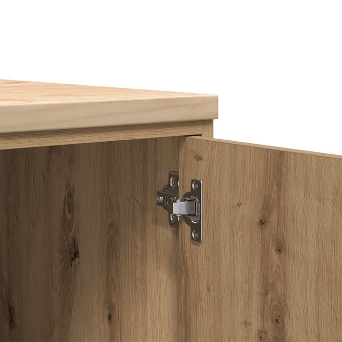 Garage Storage Cabinet Artisan Oak 40x51x85 cm Solid Wood Pine