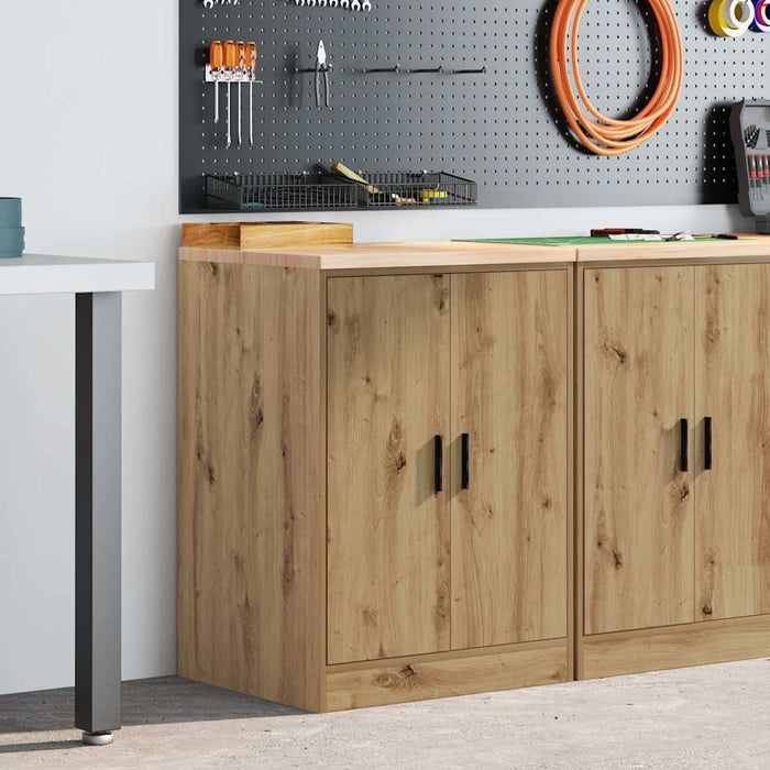 Garage Storage Cabinet Artisan Oak 60x51x85 cm Solid Wood Pine