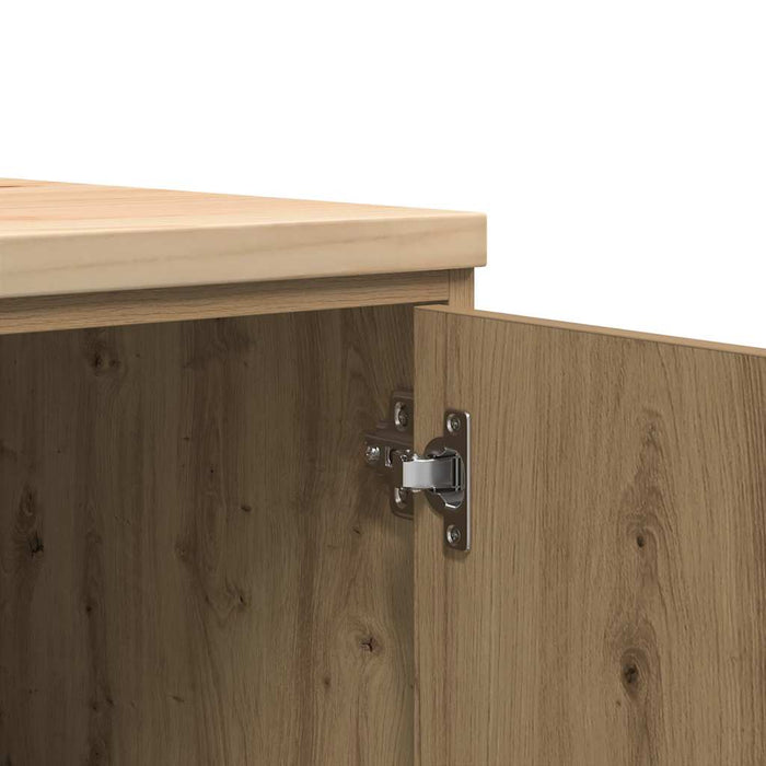 Garage Storage Cabinet Artisan Oak 60x51x85 cm Solid Wood Pine