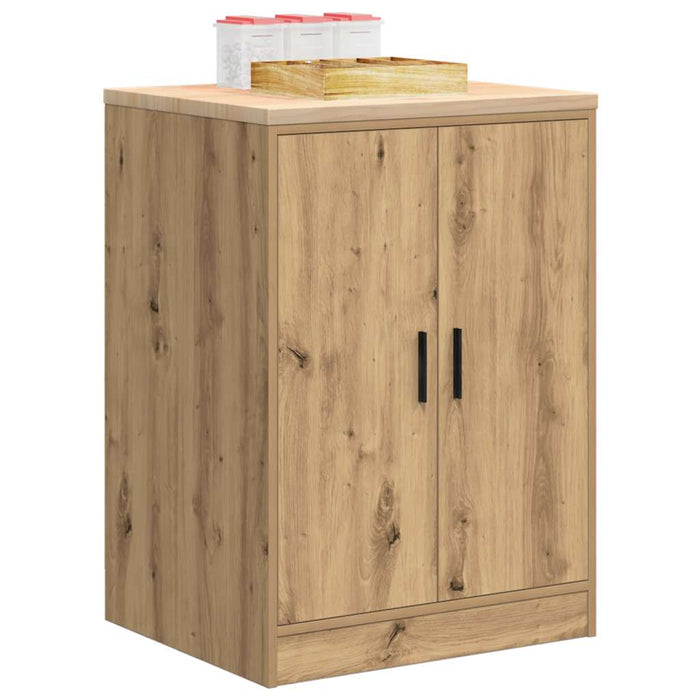 Garage Storage Cabinet Artisan Oak 60x51x85 cm Solid Wood Pine