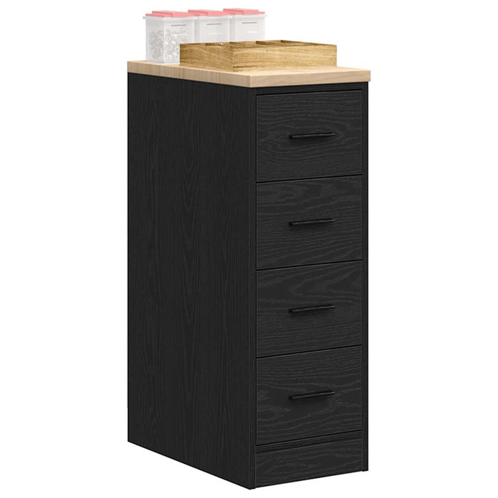 Garage Storage Cabinet Black 30x51x85 cm Solid Wood Pine