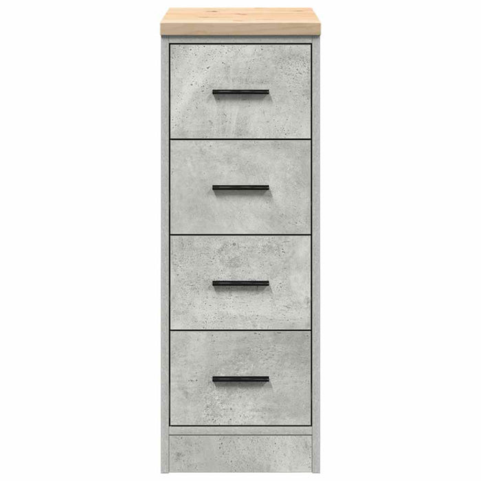 Garage Storage Cabinet Concrete Grey 30x51x85 cm Solid Wood Pine