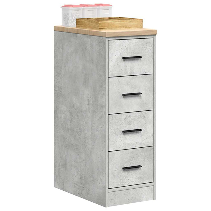 Garage Storage Cabinet Concrete Grey 30x51x85 cm Solid Wood Pine