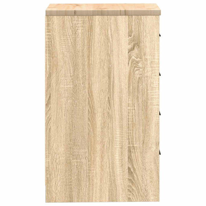 Garage Storage Cabinet Sonoma Oak 40x51x85 cm Solid Wood Pine