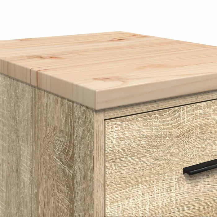 Garage Storage Cabinet Sonoma Oak 40x51x85 cm Solid Wood Pine