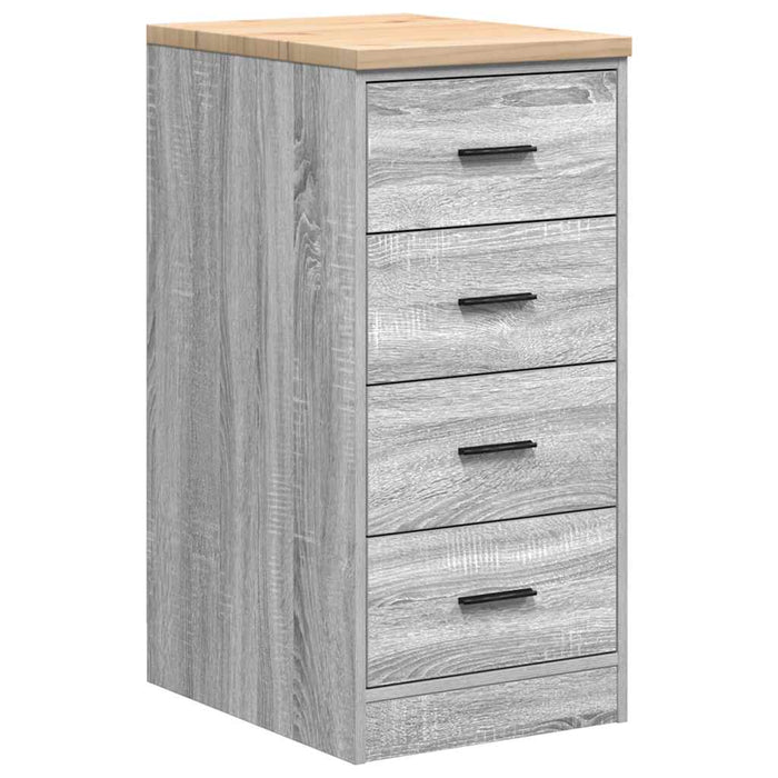 Garage Storage Cabinet Grey Sonoma 40x51x85 cm Solid Wood Pine