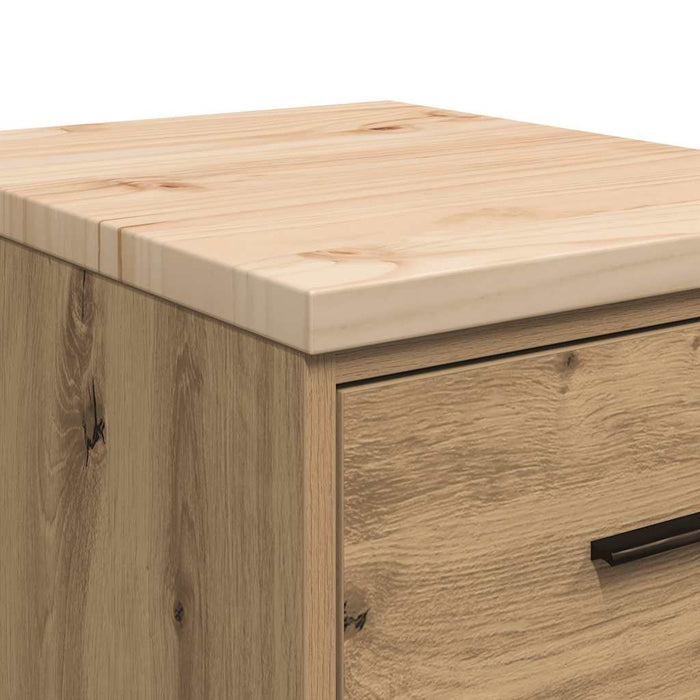 Garage Storage Cabinet Artisan Oak 40x51x85 cm Solid Wood Pine