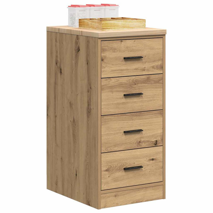 Garage Storage Cabinet Artisan Oak 40x51x85 cm Solid Wood Pine