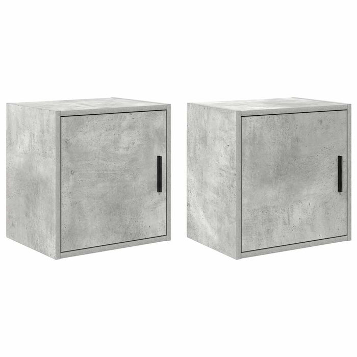 Garage Wall Cabinets 2 pcs Concrete Grey Engineered Wood