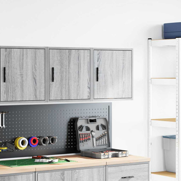 Garage Wall Cabinets 2 pcs Grey Sonoma Engineered Wood