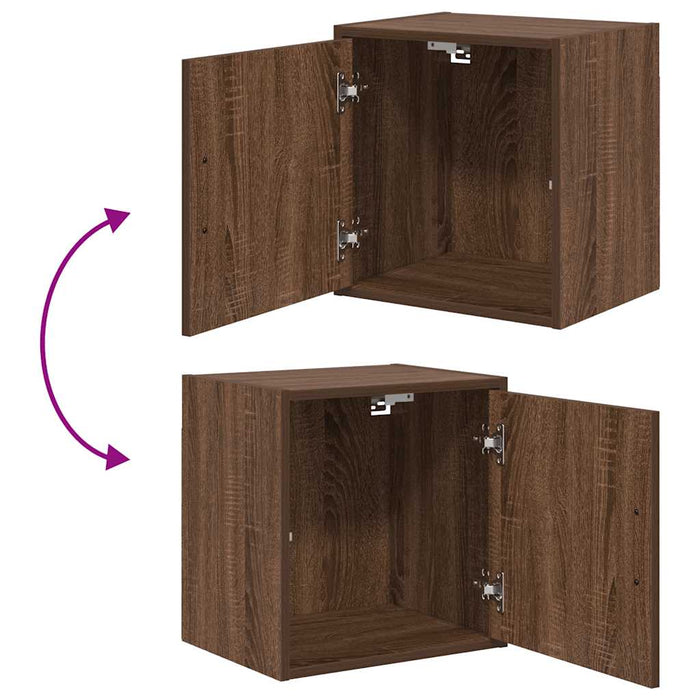 Garage Wall Cabinets 2 pcs Brown Oak Engineered Wood